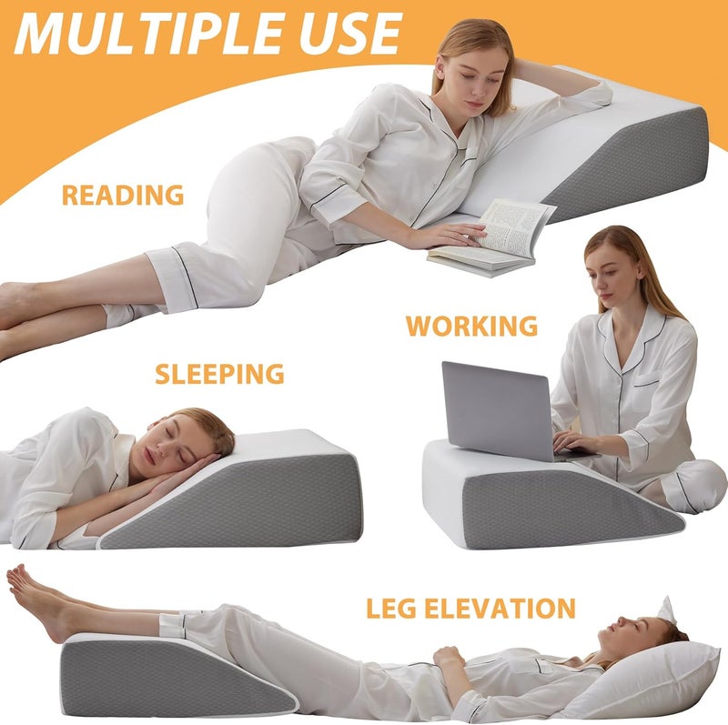 Bedluxe Leg Elevation Pillow - Cooling Gel Memory Foam - Image 2