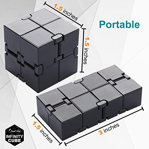 SMALL FISH Infinity Cube Sensory Fidget Toy EDC Fidgeting Game for Kids and Adults Cool Mini Gadget Best for Stress and Anxiety Relief and Kill Time Easter Stocking Stuffers Unique Idea for Fingers and Hands - Image 5