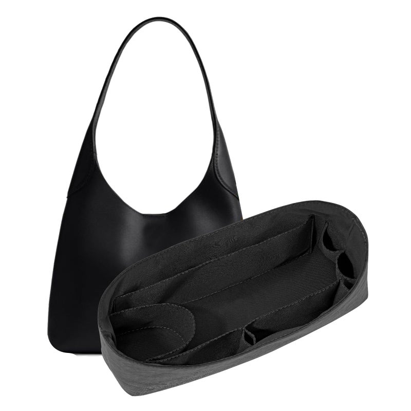 LOUKAYCCI Purse Organizer Insert for Coach brooklyn 28 Bag Insert Organizer DupontPaper Lightweight Purse Insert (Black&Black) - Image 1
