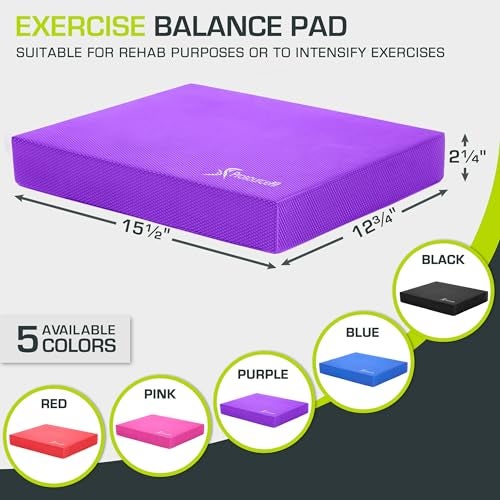 ProsourceFit Exercise Balance Pad – Non-Slip Cushioned Foam Mat & Knee Pad for Fitness and Stability Training, Yoga, Physical Therapy 15.5”x12.75” - Image 3