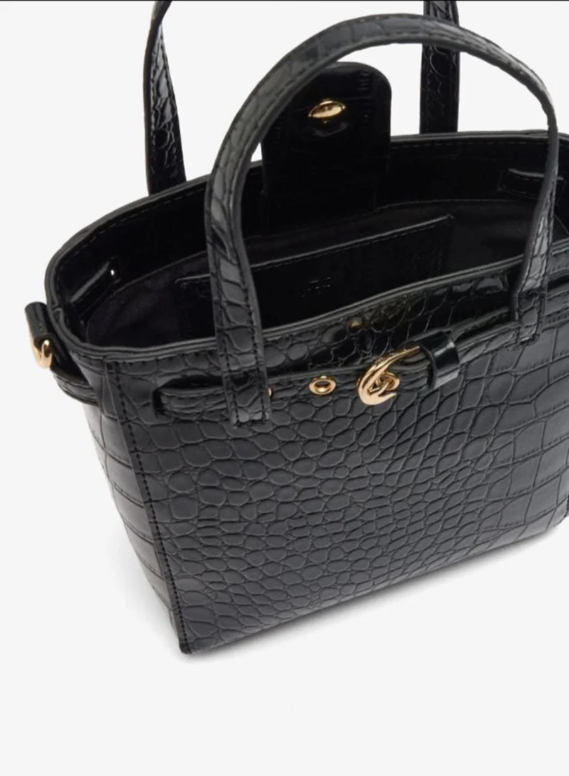 PARFOIS Black Handbag with animal engraving for Women | Best Price UAE