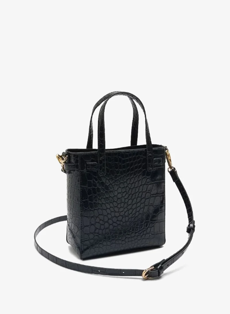 PARFOIS Black Handbag with animal engraving for Women | Best Price UAE