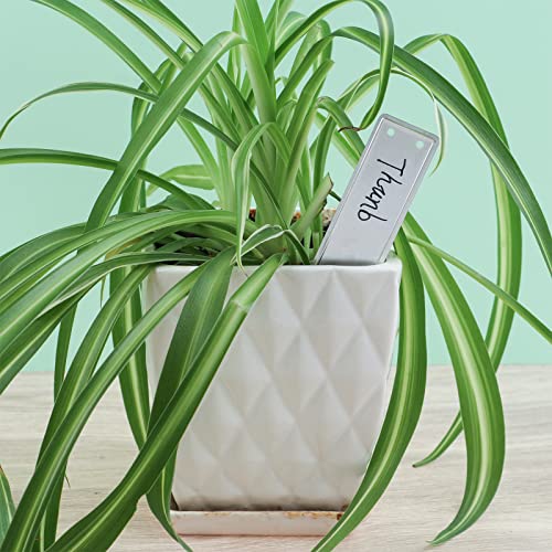 Ioffersuper 200 Aluminum Plant Tags with 200 Metal Wires - Double Sided Write On Metal Labels - Solid Stamping Tags - Waterproof Outdoor Plant Markers for Trees, Greenhouses - Image 5