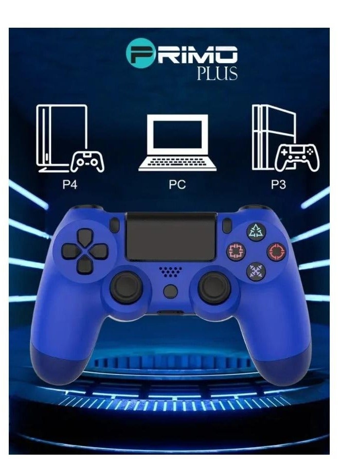 PRIMO PLUS Double Motor Vibration Wireless Controller For P4 Blue - Image 2