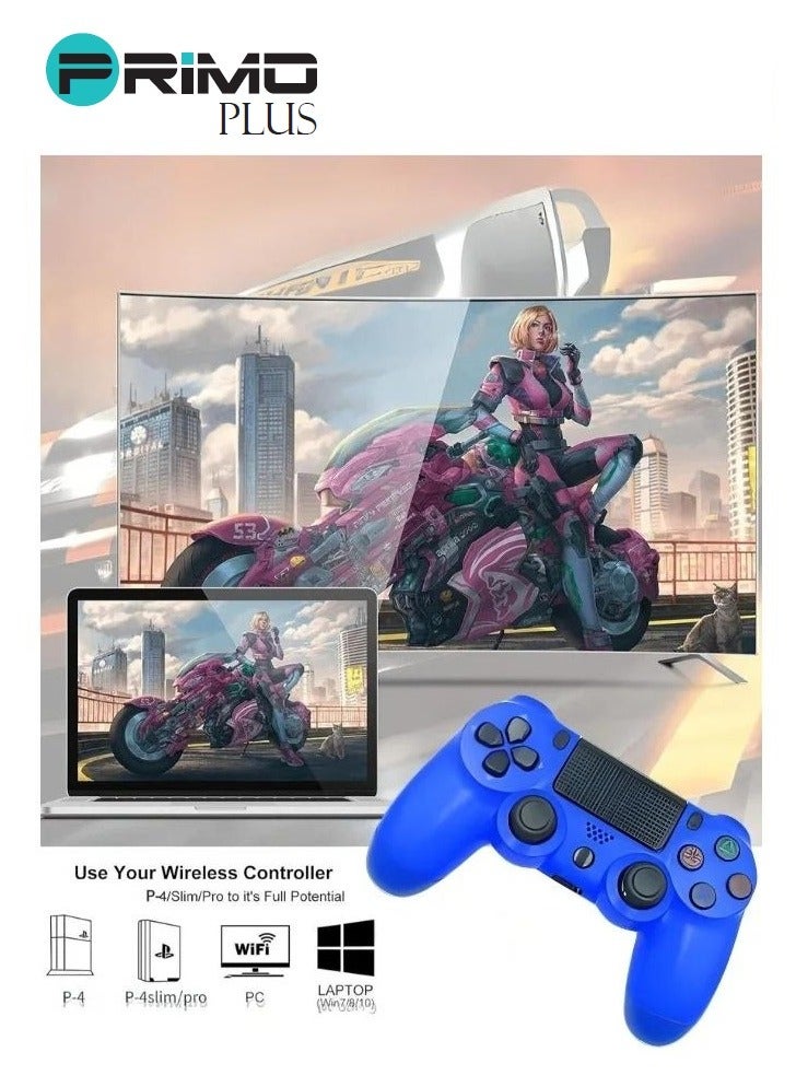 PRIMO PLUS Double Motor Vibration Wireless Controller For P4 Blue - Image 3