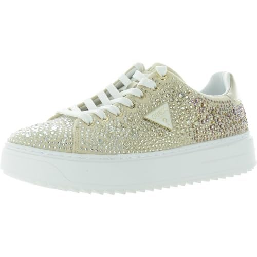 GUESS Women's DENESA Sneaker, Gold 710, 9.5 - Image 4