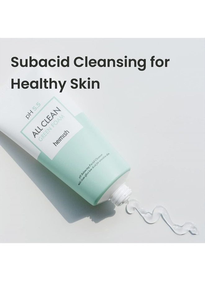 Heimish [heimish] All Clean Green Foam 5.3oz /150g | PH 5.5 balancing Wash & Exfoliating Facial Cleanser | Daily Care Cleansing Face wash, Sebum control, Acne treatment, Wash for Deep pore cleansing  - Image 4