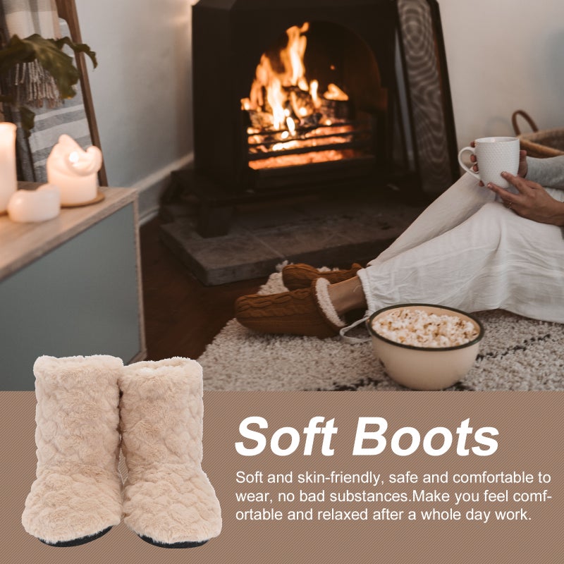 1 Pair High Tube Floor Boots Non- Thickening Dancing Floor Boots Warm Boots - Image 5