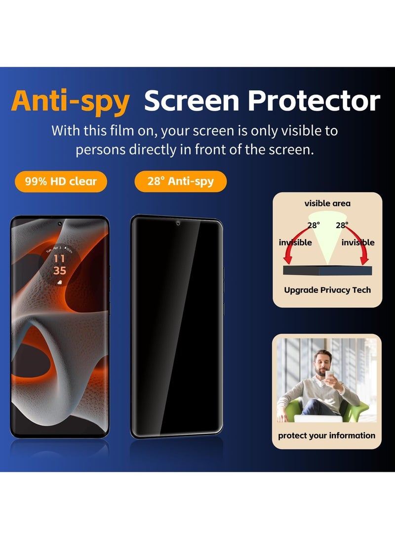 ITEL S25 Ultra HD Full Privacy Anti-Peeping Screen Protector, Anti Spy Tempered Glass Screen Protector Film, Case Friendly and Anti-Scratch Bubble Free Compatible with ITEL S25 Ultra - Image 2