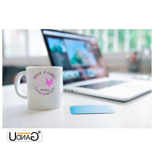 UDNAG White Ceramic Coffee/Tea Mug 'Chicken | just a Girl who Loves Chicken' Perfect for Gifting [330ml] - Image 2