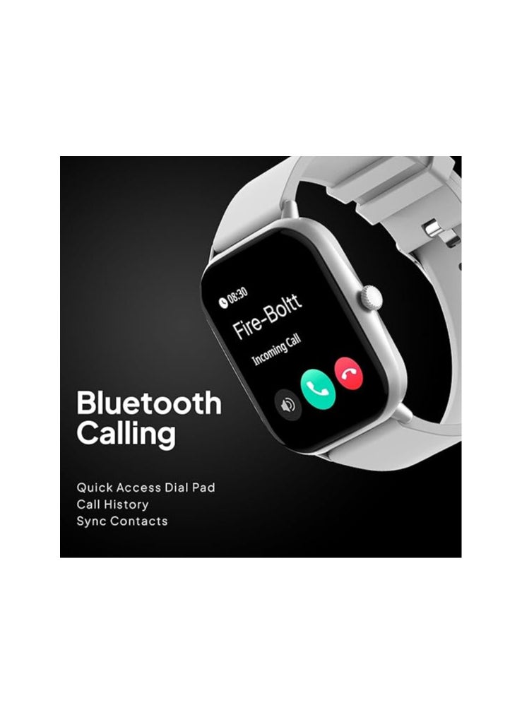 Fire-Boltt - Fire-Boltt Ninja Call Pro Max 51.05mm (2.01 inch) Display Smart Watch, Bluetooth Calling, 120+ Sports Modes, Health Suite, Voice Assistance (Grey) - Image 1