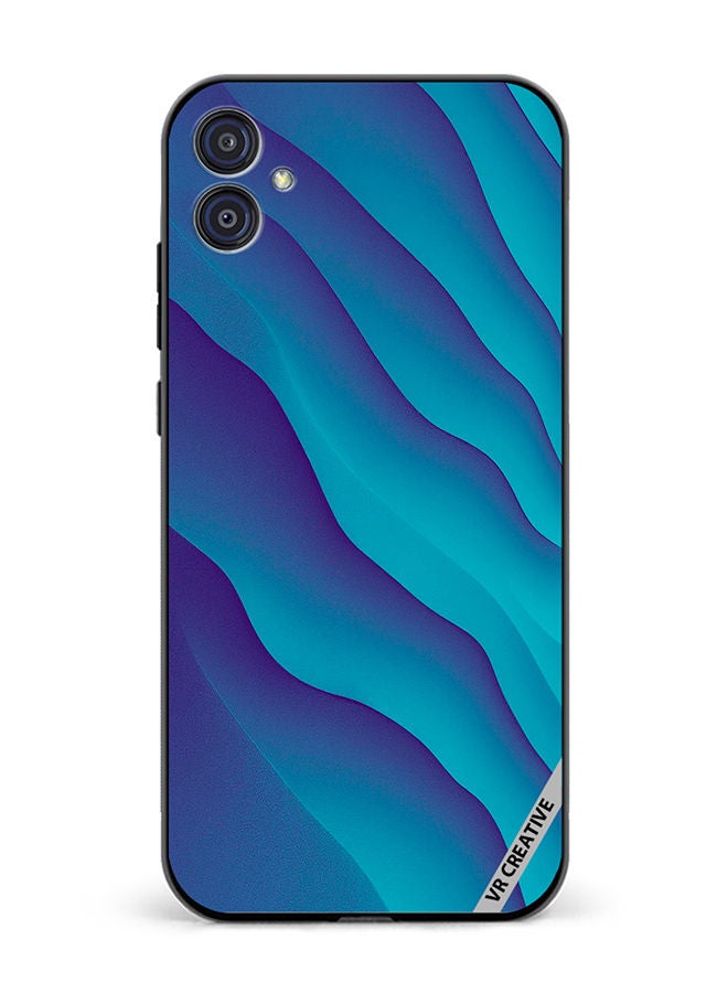 VR CREATIVE Protective Case Cover For Samsung Galaxy M04/F04 Blue Abstract Design Multicolour - Image 1
