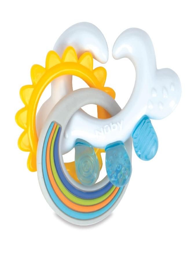 Nuby - Nuby Cloud Teether with Sun and Silicone Rain Links : 3+ Months - Image 1