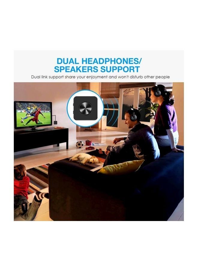 NIBEMINENT 5-Piece 2-In-1 Bluetooth Audio Transmitter Receiver Set Black - Image 4