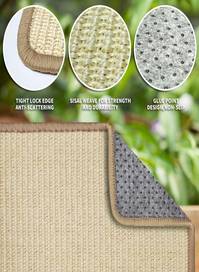 YOIYINI 2Pcs Rabbit Scratch Mat,16 x 12 Inch Sisal Rabbit Scratching Pad,Rabbits Scratching Mats for Cages,Claws and Teeth Care Rabbits Chew Toys,Small Pet Bedding for Biting Sleeping Nesting - Image 4