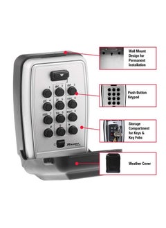 Master Lock Black Wall Mount Key Lock Box with Push Button Code for Listings, Outdoor Key Safe for Realtors, Job Sites, Landlords and Property Managers, 5 Key Capacity, 5423D - pzsku/Z336AACE419E7EDB33790Z/45/_/1740119474/9a644ad9-e9a1-4b1d-92af-679b3326991e