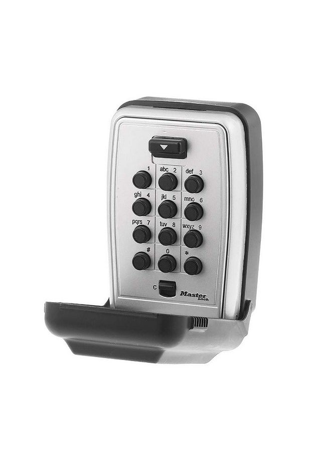 Master Lock - Master Lock Black Wall Mount Key Lock Box with Push Button Code for Listings, Outdoor Key Safe for Realtors, Job Sites, Landlords and Property Managers, 5 Key Capacity, 5423D - Image 1
