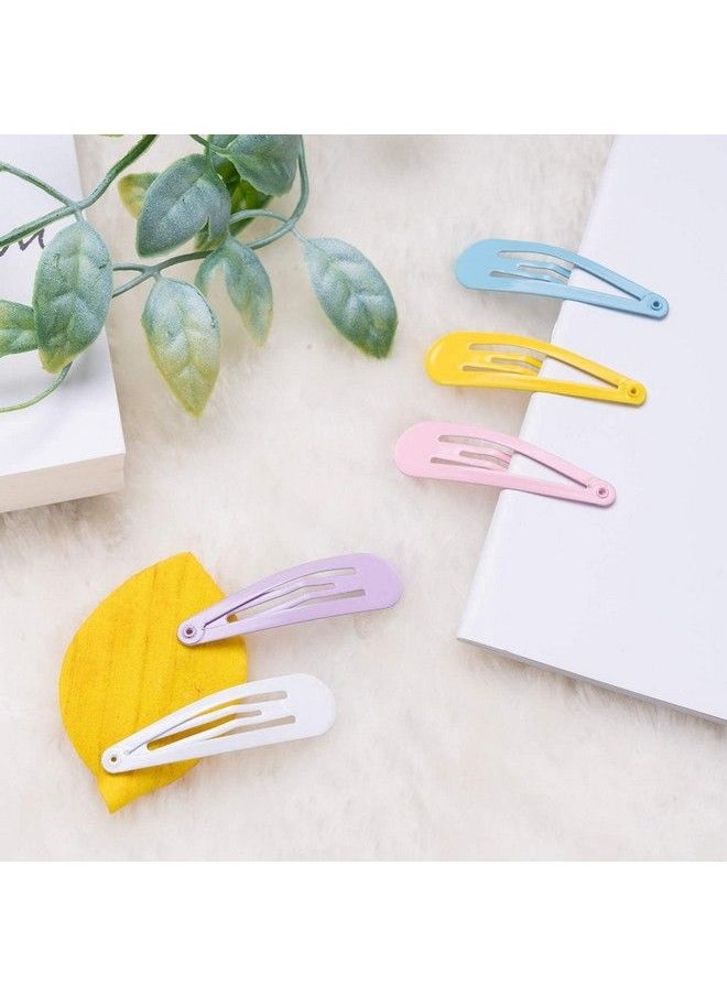STAR WORK - Toddler Hair Clips Cute Mini Snap Hair Clips For Baby Girls Kids Colorful Small Snap Barrettes Metal Hair Clips For Fine Hair (100 Pcs Simple) - Image 1