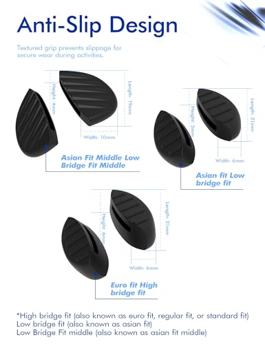 SAUCER Replacement Nose Pieces Pads for Oakley Clifden OO9440 Sunglasses - Asian Fit Black - Image 3