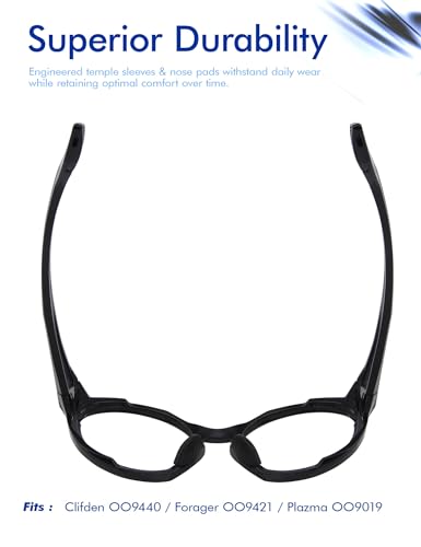 SAUCER Replacement Nose Pieces Pads for Oakley Clifden OO9440 Sunglasses - Asian Fit Black - Image 5