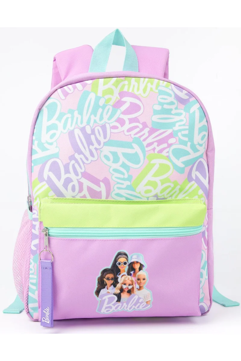 Bamboo Bark Barbie Girls Purple Printed 4 Piece Backpack Set / school bag set