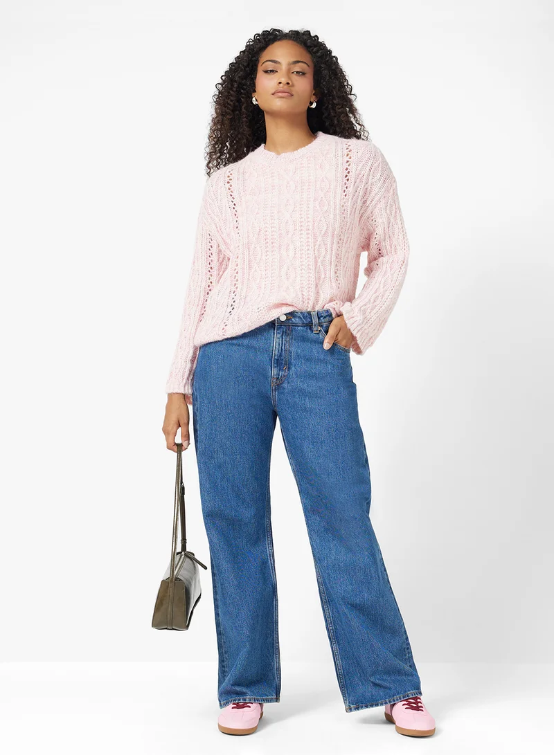 Ginger Chunky Cable Knit Sweater