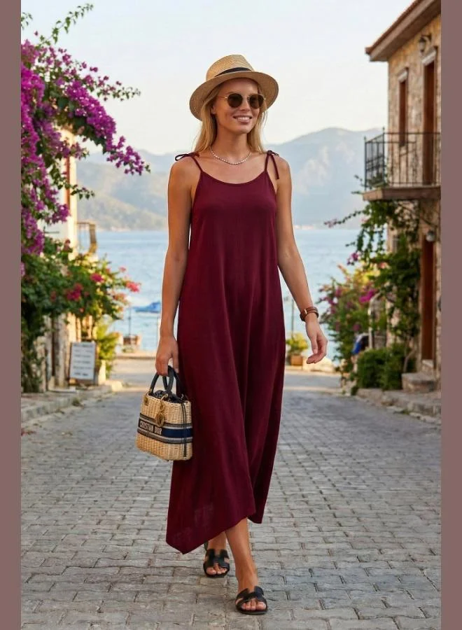 ليلا Lela Regular Fit Strappy Long Dress Women's Dress 5865732