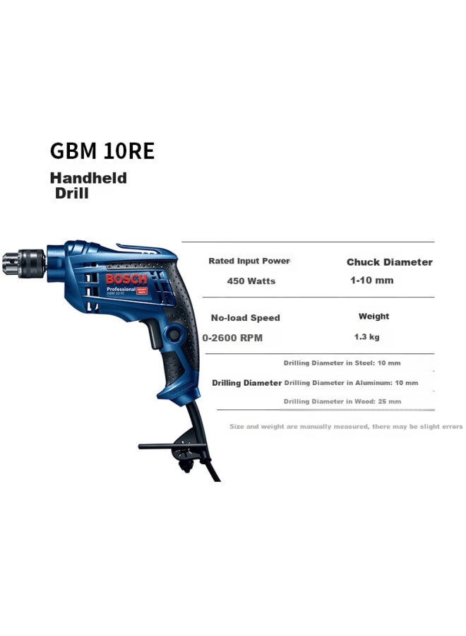 Bosch Gbm 10 Re Electric Drill Screwdriver Pistol Drill 450w Plug-in Industrial Grade - Image 1