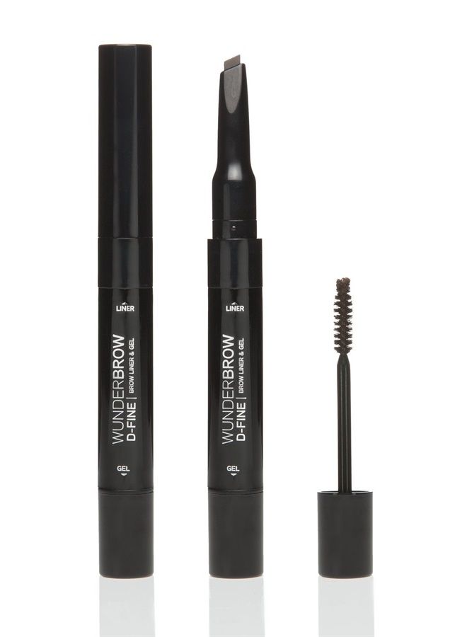Wunder2 WUNDERBROW D-Fine Brow Pencil & Eyebrow Gel Multi-Use for Fuller Brows, Brunette (Brow Liner 0.007 Oz & Brow Gel 0.1 Oz) - Image 2