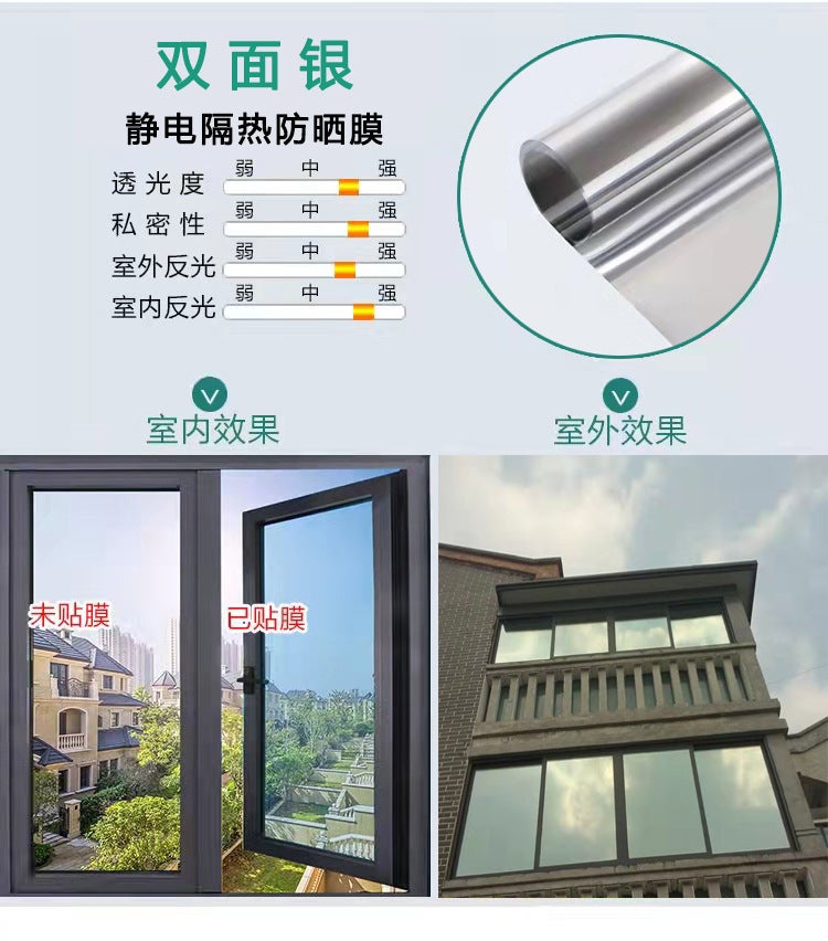 Plastic Package Small Roll One-Way Perspective Heat Insulation Film Electrostatic Glass Film Sunscreen Window Sticker - Image 1