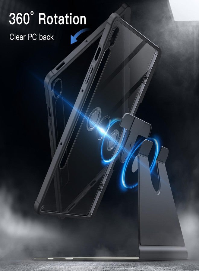 جي تيك جراب JETech الدوار لجهاز سامسونج جالاكسي تاب S10 لايت / S10 FE / S9 FE مقاس 10.9 بوصة / S9 مقاس 11 بوصة مع حامل قلم S Pen، غطاء حماية خلفي شفاف قابل للدوران 360 درجة، خاصية التشغيل/الإيقاف التلقائي (رمادي) - Image 3
