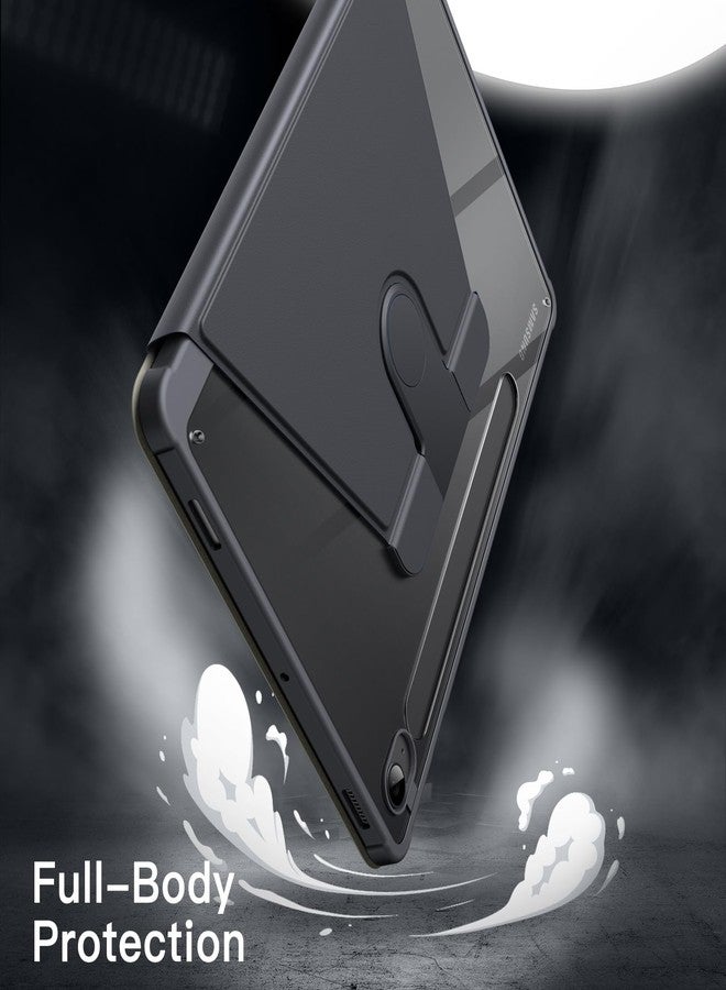 جي تيك جراب JETech الدوار لجهاز سامسونج جالاكسي تاب S10 لايت / S10 FE / S9 FE مقاس 10.9 بوصة / S9 مقاس 11 بوصة مع حامل قلم S Pen، غطاء حماية خلفي شفاف قابل للدوران 360 درجة، خاصية التشغيل/الإيقاف التلقائي (رمادي) - Image 4