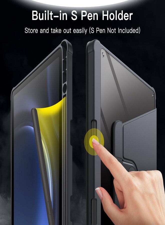 جي تيك جراب JETech الدوار لجهاز سامسونج جالاكسي تاب S10 لايت / S10 FE / S9 FE مقاس 10.9 بوصة / S9 مقاس 11 بوصة مع حامل قلم S Pen، غطاء حماية خلفي شفاف قابل للدوران 360 درجة، خاصية التشغيل/الإيقاف التلقائي (رمادي) - Image 5