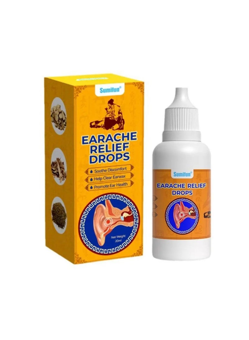 Sumifun Ear Wax Removal Drops, Non Irritating Clogged Ear Canal Wax Drops, Natural Plant Extracts Ear Ringing Drops, Fragrance Free Ear Relief Drops For Men, Women, (20ml)  - Image 1