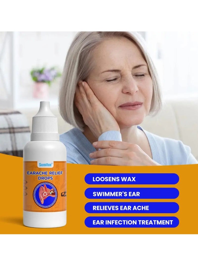 Sumifun Ear Wax Removal Drops, Non Irritating Clogged Ear Canal Wax Drops, Natural Plant Extracts Ear Ringing Drops, Fragrance Free Ear Relief Drops For Men, Women, (20ml)  - Image 3