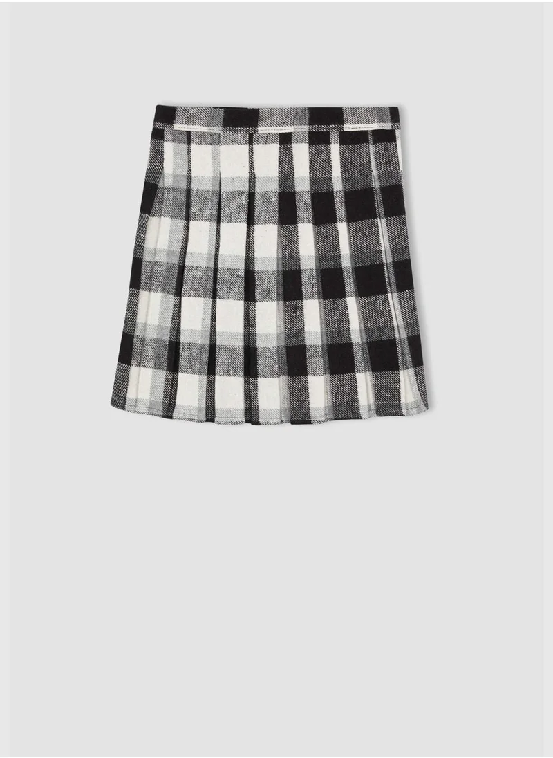 DeFacto Check Print Mini Skirt