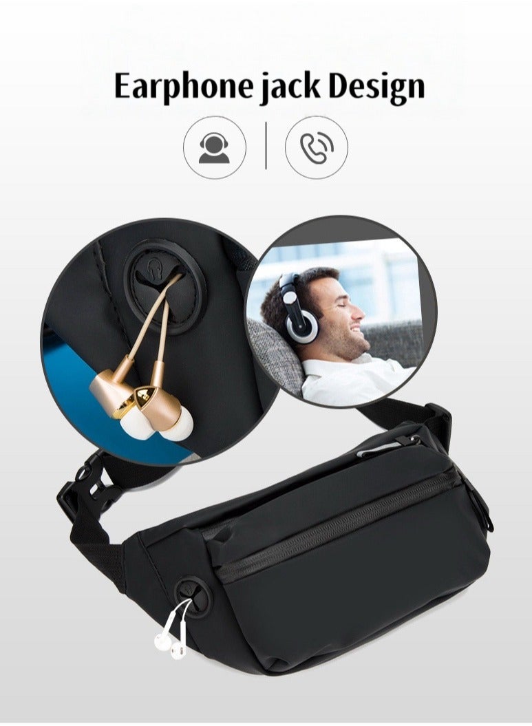 Large Crossbody Fanny Pack for Women Men Belt Bag With 3-Zipper Pockets for Travel Running Hiking Workout Dog Walking Outdoors Sport Fishing Waist Pack Bag - Image 3