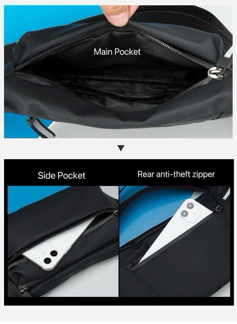 Large Crossbody Fanny Pack for Women Men Belt Bag With 3-Zipper Pockets for Travel Running Hiking Workout Dog Walking Outdoors Sport Fishing Waist Pack Bag - Image 4