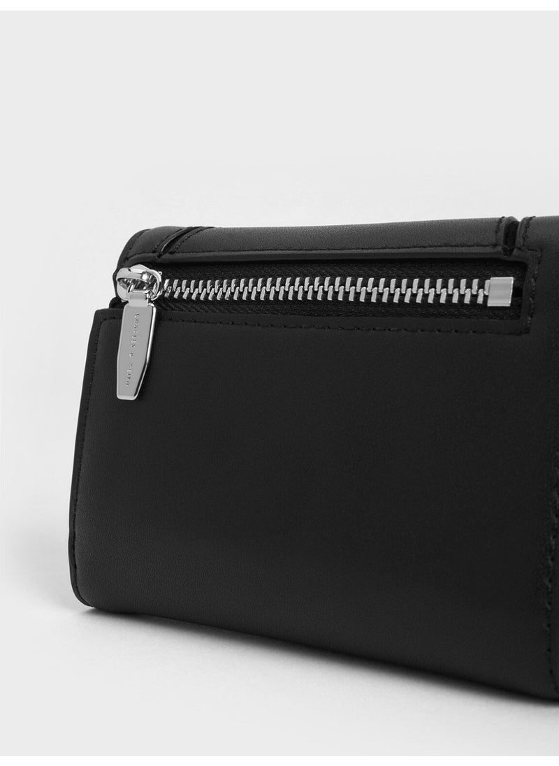 Charles & Keith CHARLES & KEITH Nasrin Geometric Wallet for Women - Black  - Image 4