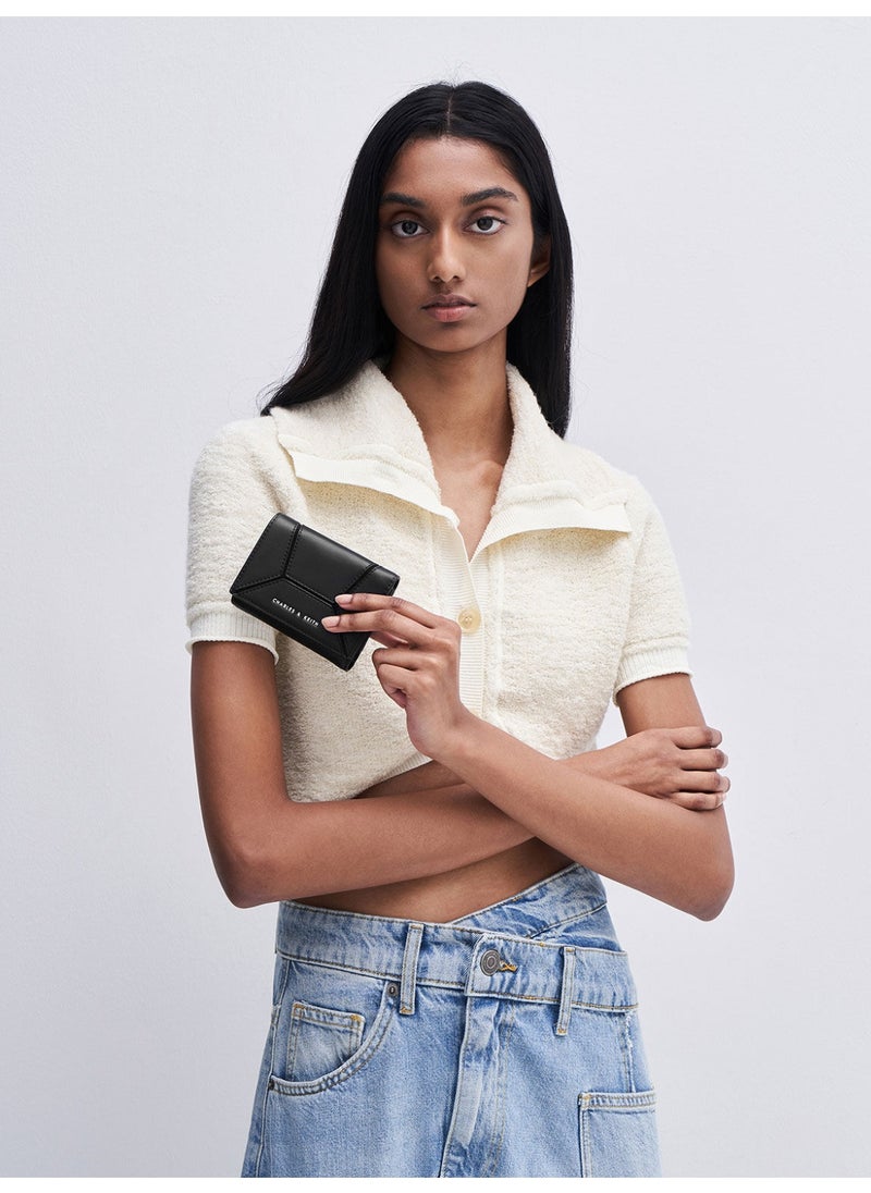 Charles & Keith CHARLES & KEITH Nasrin Geometric Wallet for Women - Black  - Image 2