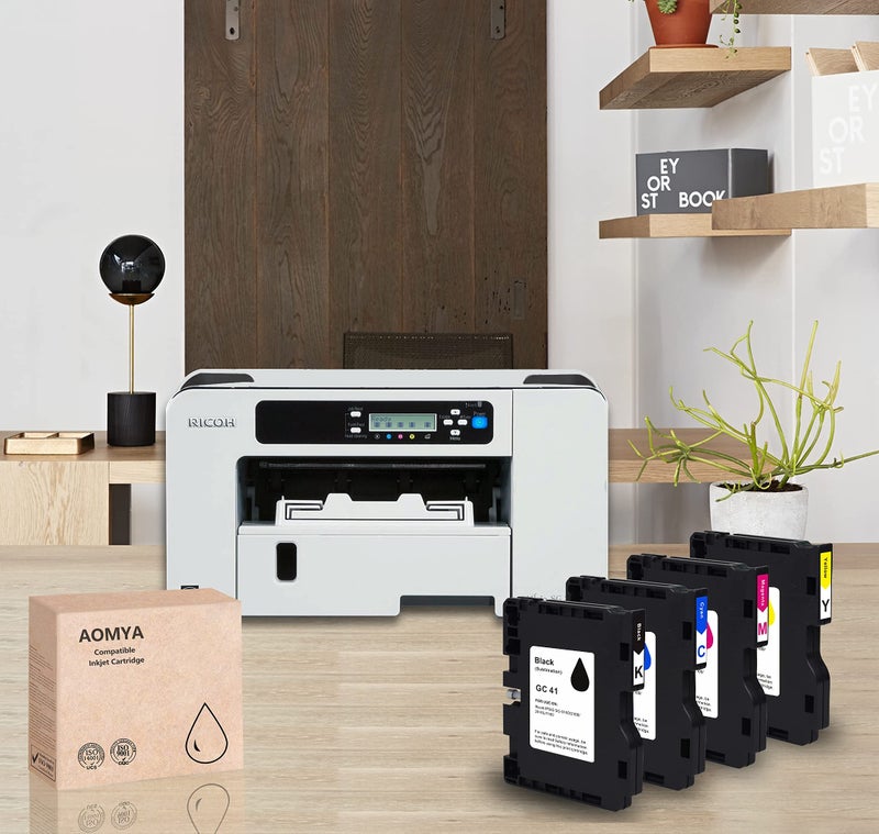 Aomya 4 Pack GC41 Sublimation Ink Cartridge Heat Transfer Compatible for Ricoh GC41 for Ricoh IPSiO SG3100 SG2100 SG2100L SG2010L Aficio SG3110DNW SG2100N SG3100SNW SG2100 SG3110DN SG2010 - Image 5