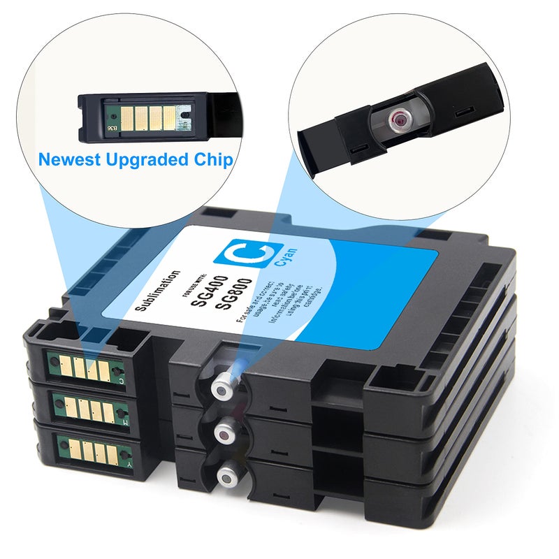 Aomya 4 Pack GC41 Sublimation Ink Cartridge Heat Transfer Compatible for Ricoh GC41 for Ricoh IPSiO SG3100 SG2100 SG2100L SG2010L Aficio SG3110DNW SG2100N SG3100SNW SG2100 SG3110DN SG2010 - Image 3