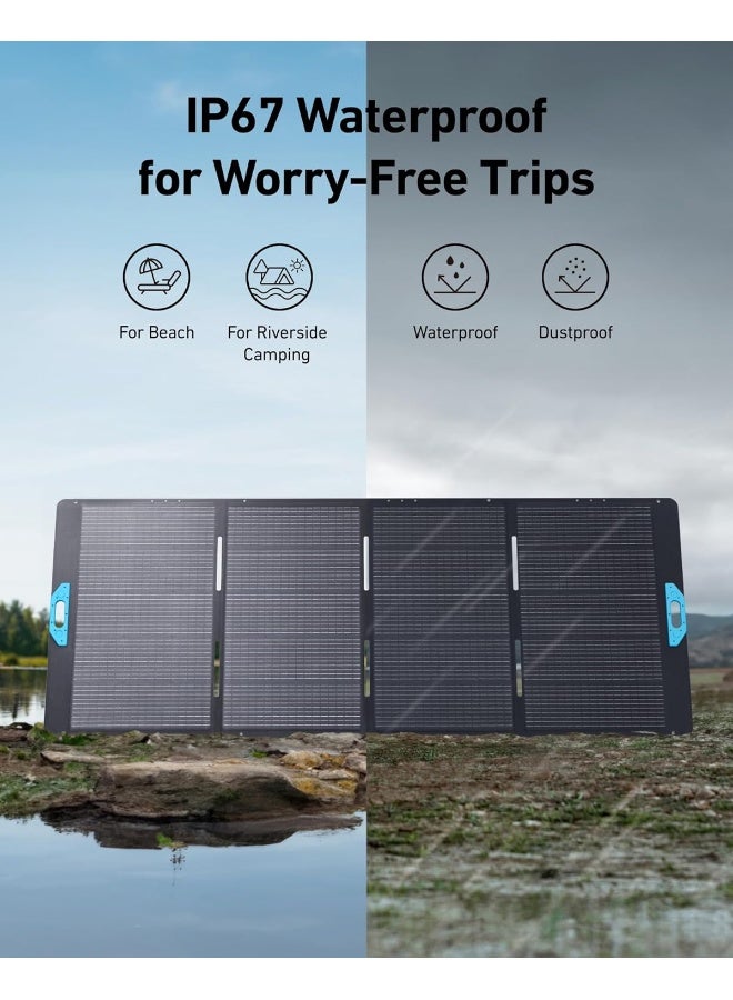 Anker SOLIX PS400 Solar Panel with Adjustable Kickstand, 400W Foldable Portable Solar Charger, IP67 Waterproof, Smart Sunlight Alignment, for Camping, RVs, and Blackouts - Image 4