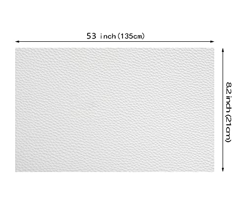 Picheng Solid Colored White Faux Leather Sheets PU Synthetic Leather Perfect for Craft DIY Handmade Jewelry Earrings Bow Making (White) - Image 4