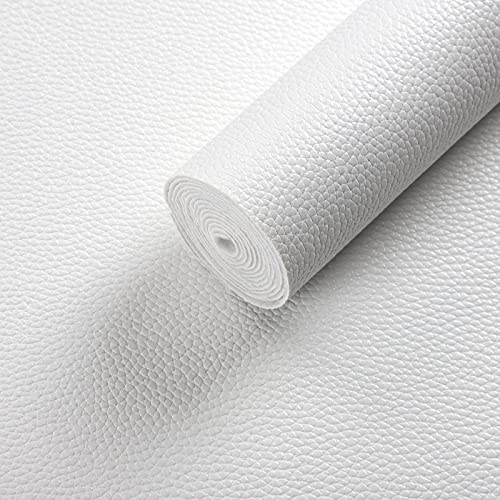 Picheng Solid Colored White Faux Leather Sheets PU Synthetic Leather Perfect for Craft DIY Handmade Jewelry Earrings Bow Making (White) - Image 2