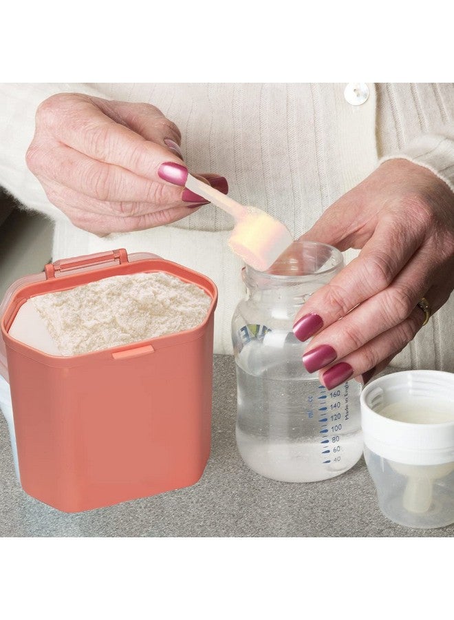 ادور وعاء سيليكون لحليب البودرة للأطفال، وعاء أو موزع لتخزين طعام الأطفال (450 جرام، وردي، لكبار السن) - Image 4