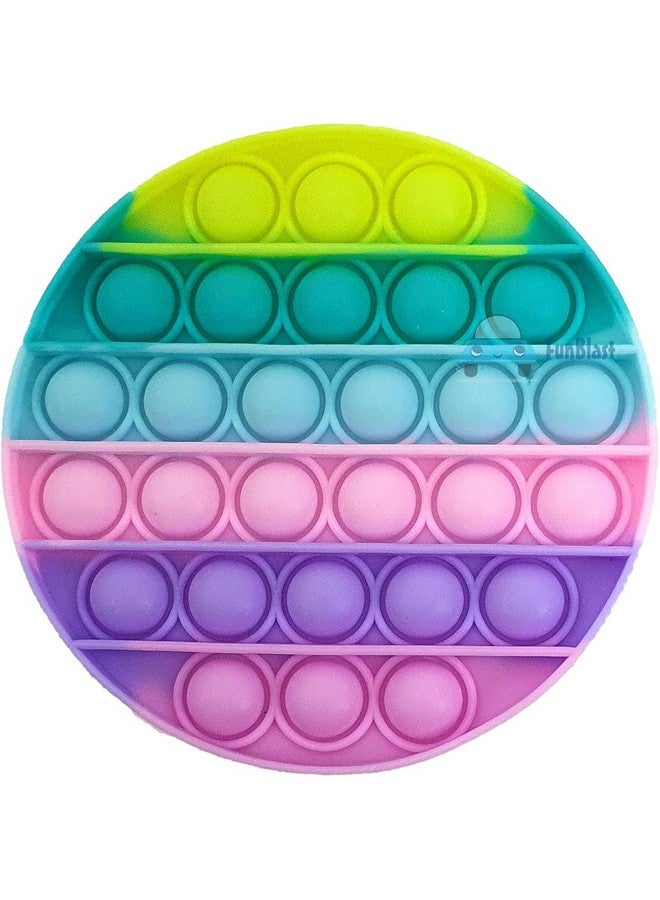 FunBlast Square, Pentagon, Round & Heart Pop It Fidget Toy, Autism Special Needs Silicone Stress Reliever, Squeeze Sensory Toy - Pack of 4 - Image 1