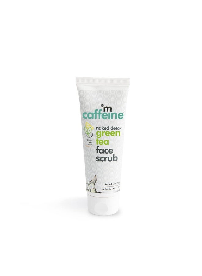 MCaffeine mCaffeine Green Tea Face Scrub with Vitamin C & Walnut for Women & Men | Removes Dirt, Blackheads & Gently Exfoliates Skin | For Oily, Normal, Dry, Combination & Sensitive Skin (100gm)  - Image 1