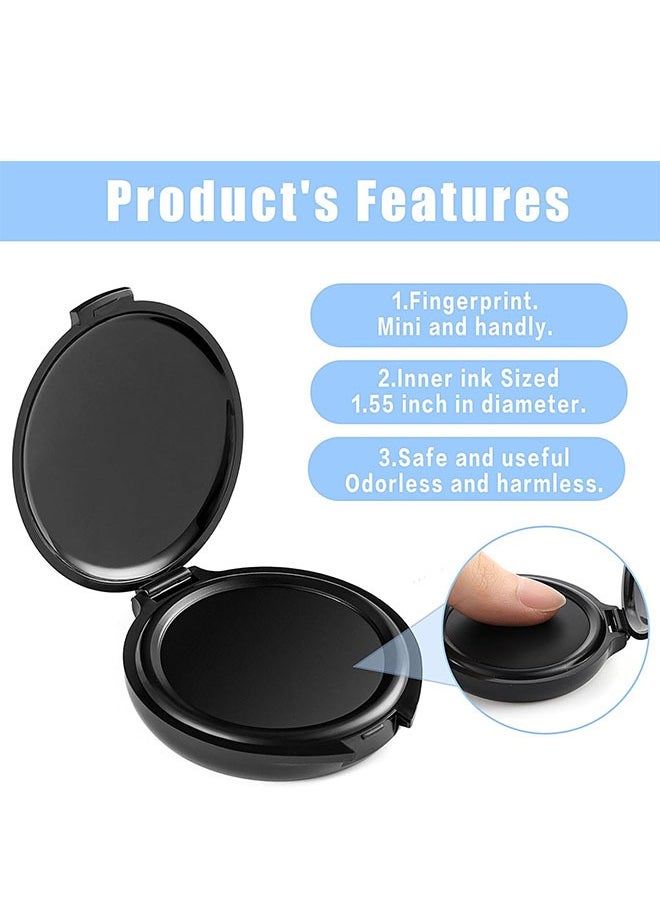 Realfrog - Fingerprint Ink Pads, Thumbprint Ink Pad for Notary Supplies Identification Security Id Fingerprint Cards Fingerprint Black and Red, Without Fading for Office Workers and Business Owners(2 Pack) - Image 1