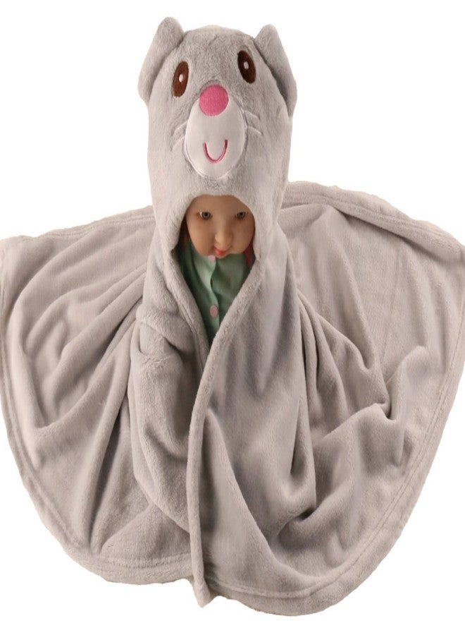 First Kick Baby Blankets Newborn Combo Pack of Super Soft Bathrobe Baby Wrapper Durable Fleece Polyester Cum Baby Bath Towel for Boys Girls (80cm x 80cm, 0-6 Months) Pack of 2 Yellow Lion Grey Mouse - Image 5